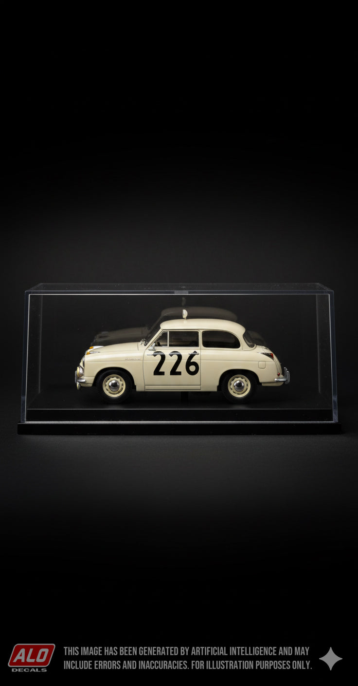 1959 MONTE CARLO RALLY #226 LLOYD ALEXANDER MICHEL DE BOURBON-PARME/VIGGO PETERSEN 1:43 DECALS
