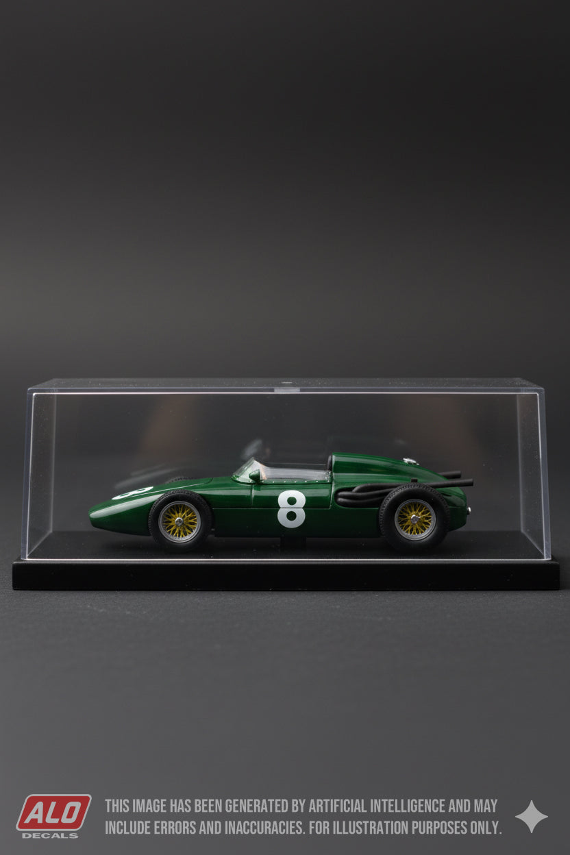 1960 FRENCH GP #8 BRM P48 JO BONNIER 1:43 DECALS