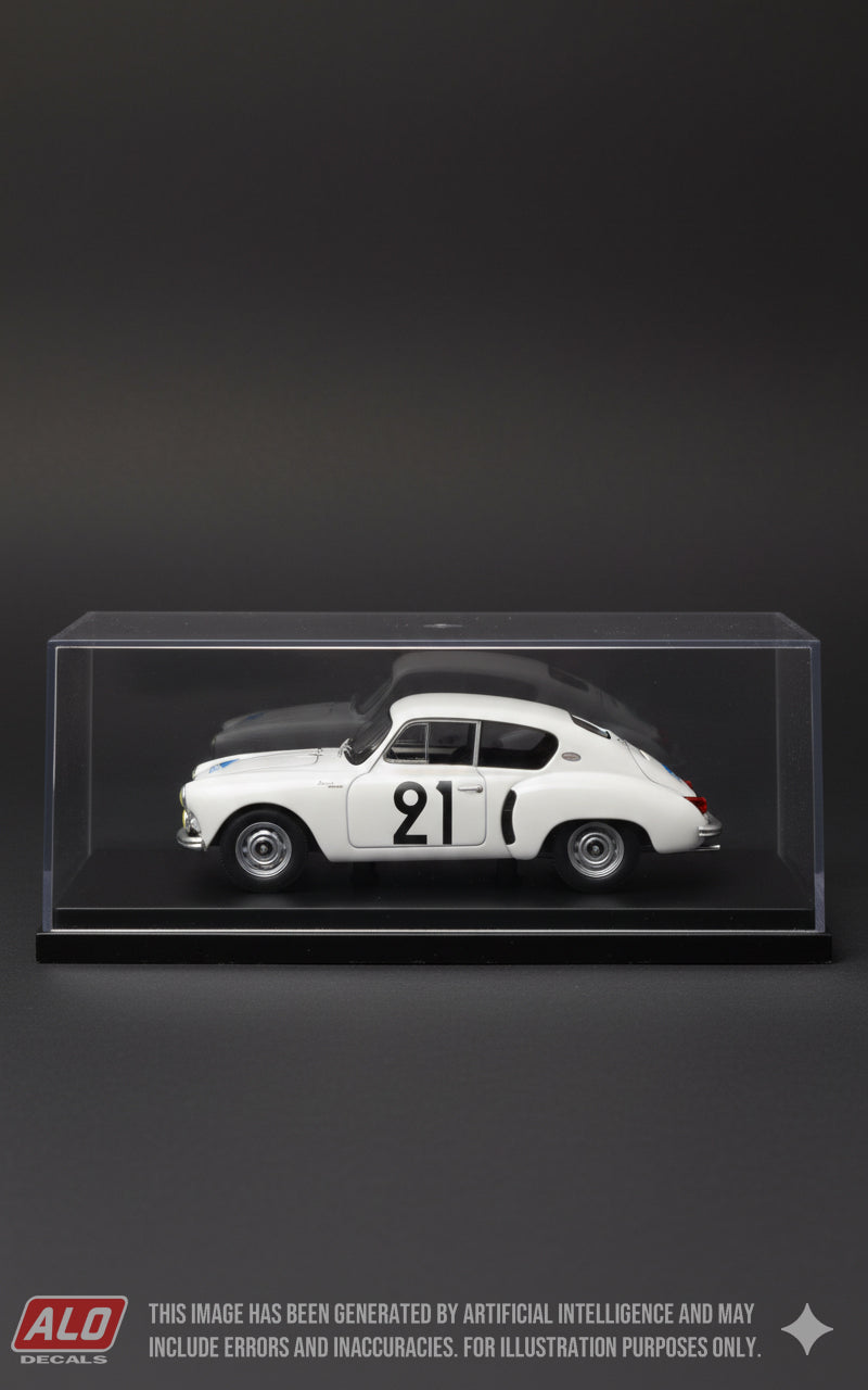 1960 COUPE DES ALPES #21 ALPINE A106 LUCIEN BLANC/MICHEL BILLARD 1:43, 1:32 DECALS