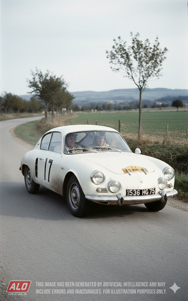 1960 LIEGE-ROME-LIEGE (MARATHON DE LA ROUTE) #17 ALPINE A106 JACQUES FERET/JEAN ESTAGER 1:43, 1:32 DECALS
