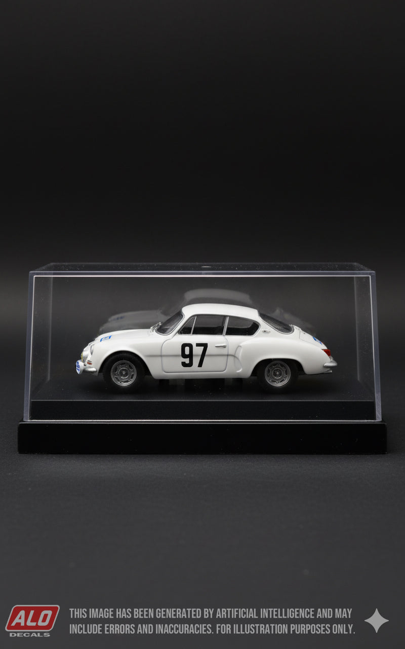1960 LYON-CHARBONNIERES RALLY #97 ALPINE A106 JACQUES FERET/GUY MONRAISSE 1:43 DECALS