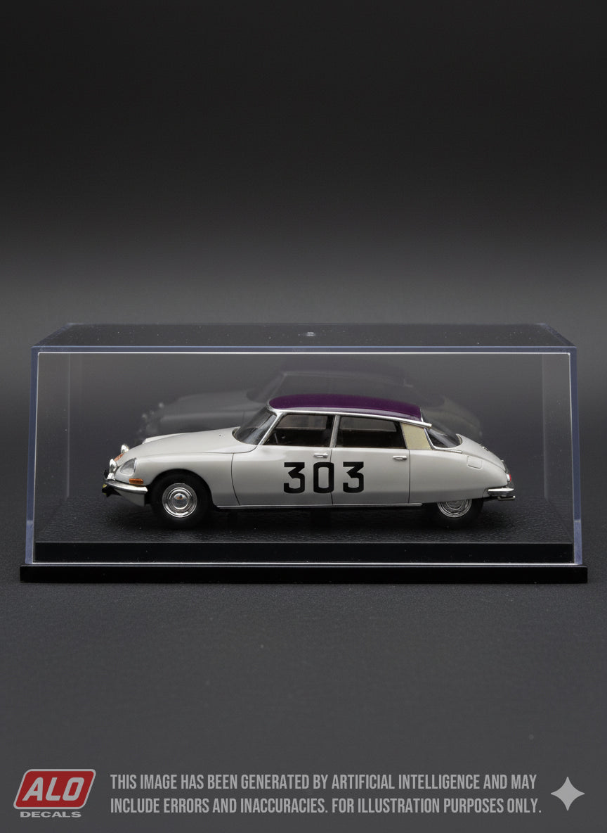 1960 MONTE CARLO RALLY #303 CITROËN DS ROGER PEYROT/MAURICE MARION 1:43 DECALS