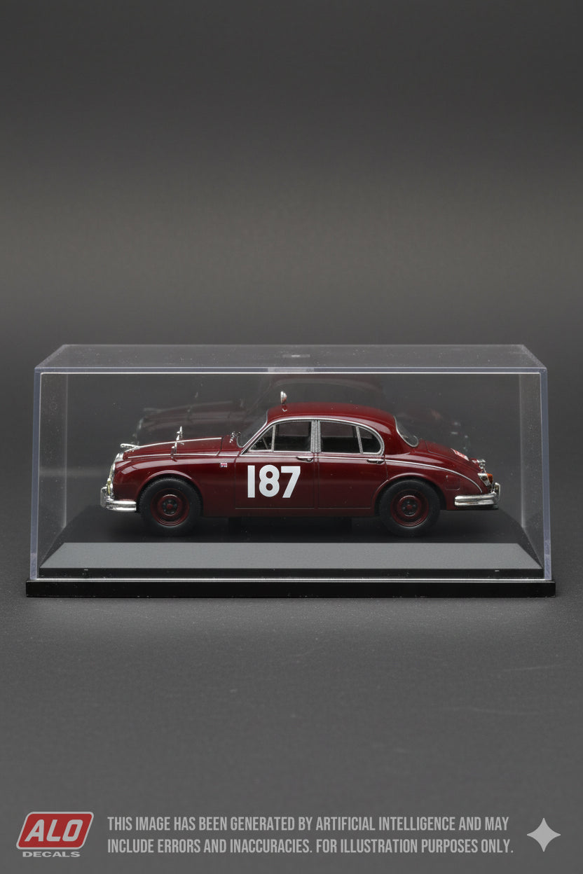 1960 MONTE CARLO RALLY #187 JAGUAR MK.1 VERNON COOPER/GEOFFREY BARKER 1:43 DECALS