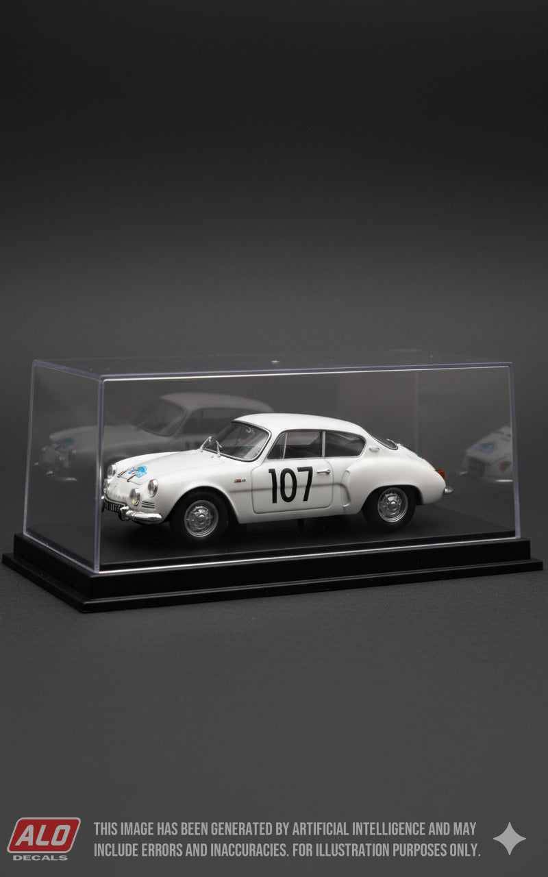1961 COUPE DES ALPES #107 ALPINE A106 HENRI GREDER/JEAN CHARRON 1:43 DECALS