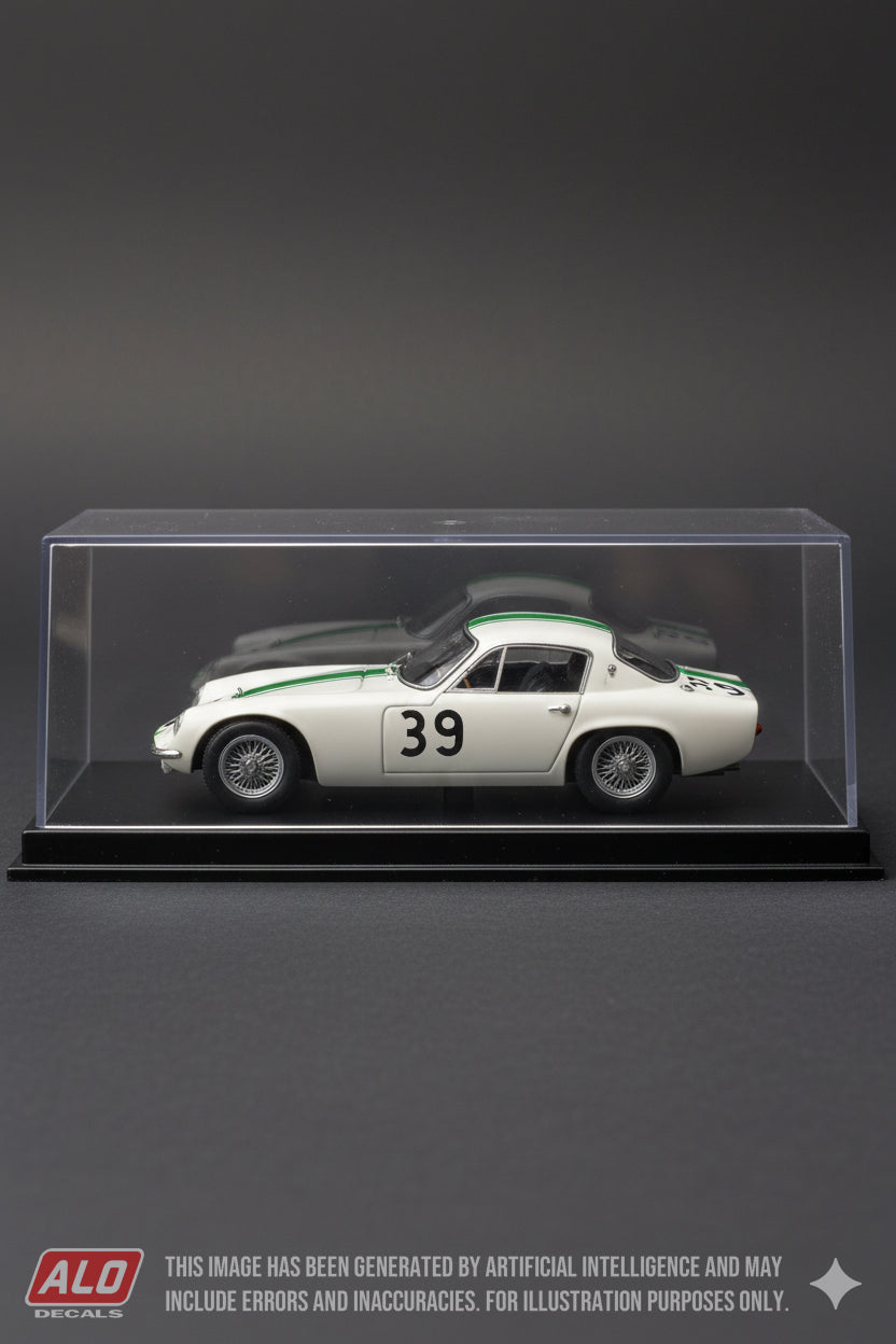 1961 LE MANS 24 HOURS #39 LOTUS ELITE MAC WYLLIE/DAVID BUXTON 1:43 DECALS