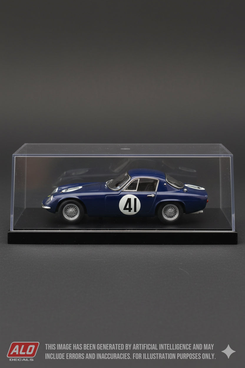 1961 LE MANS 24 HOURS #41 LOTUS ELITE JEAN-FRANCOIS MALLE/ROBIN CARNEGIE 1:43 DECALS