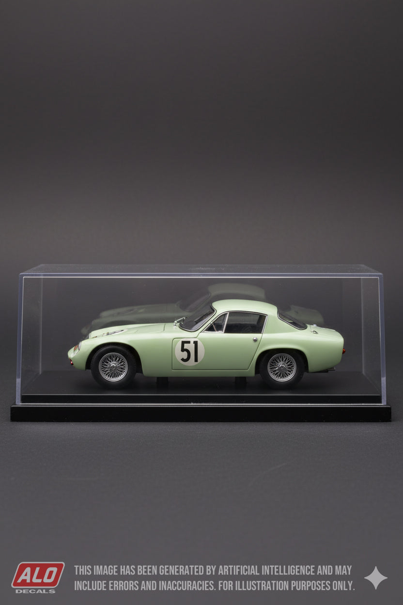 1961 LE MANS 24 HOURS #51 LOTUS ELITE CLIFF ALLISON/MIKE MCKEE 1:43 DECALS