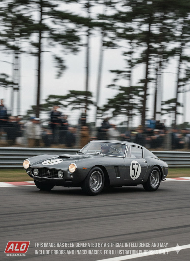 1961 LE MANS 24 HOURS #57 FERRARI 250 GT SWB ROGER DE LAGENESTE/PIERRE DUMAY 1:43, 1:24, 1:18 DECALS