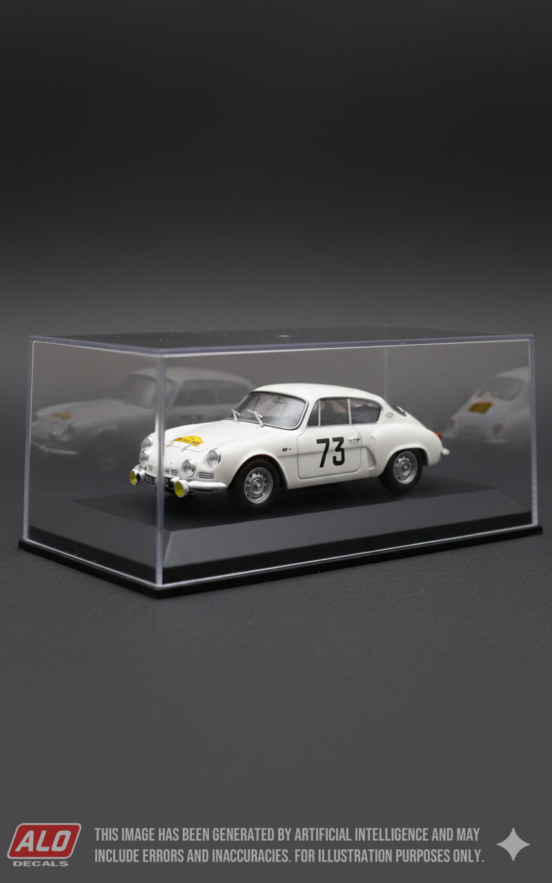 1961 LIEGE-SOFIA-LIEGE (MARATHON DE LA ROUTE) #73 ALPINE A106 HENRI GREDER/JACQUES GREDER 1:43 DECALS