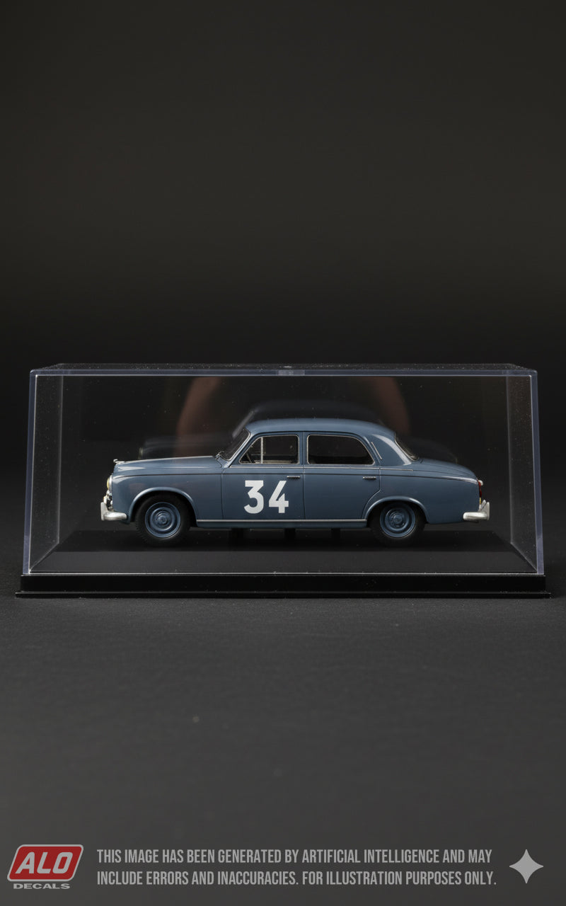 1961 MONTE CARLO RALLY #34 PEUGEOT 403 REIDAR BURAN/SVEIN NORDVANG 1:43 DECALS