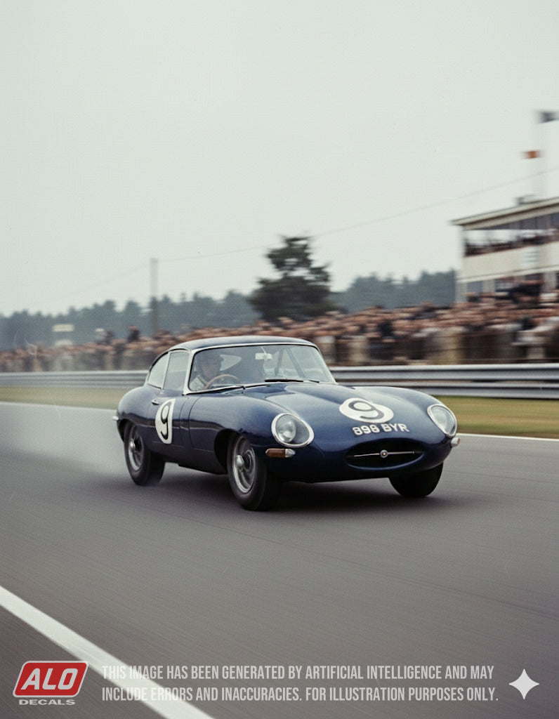 1962 LE MANS 24 HOURS #9 JAGUAR E-TYPE PETER SARGENT/PETER LUMSDEN 1:43 DECALS
