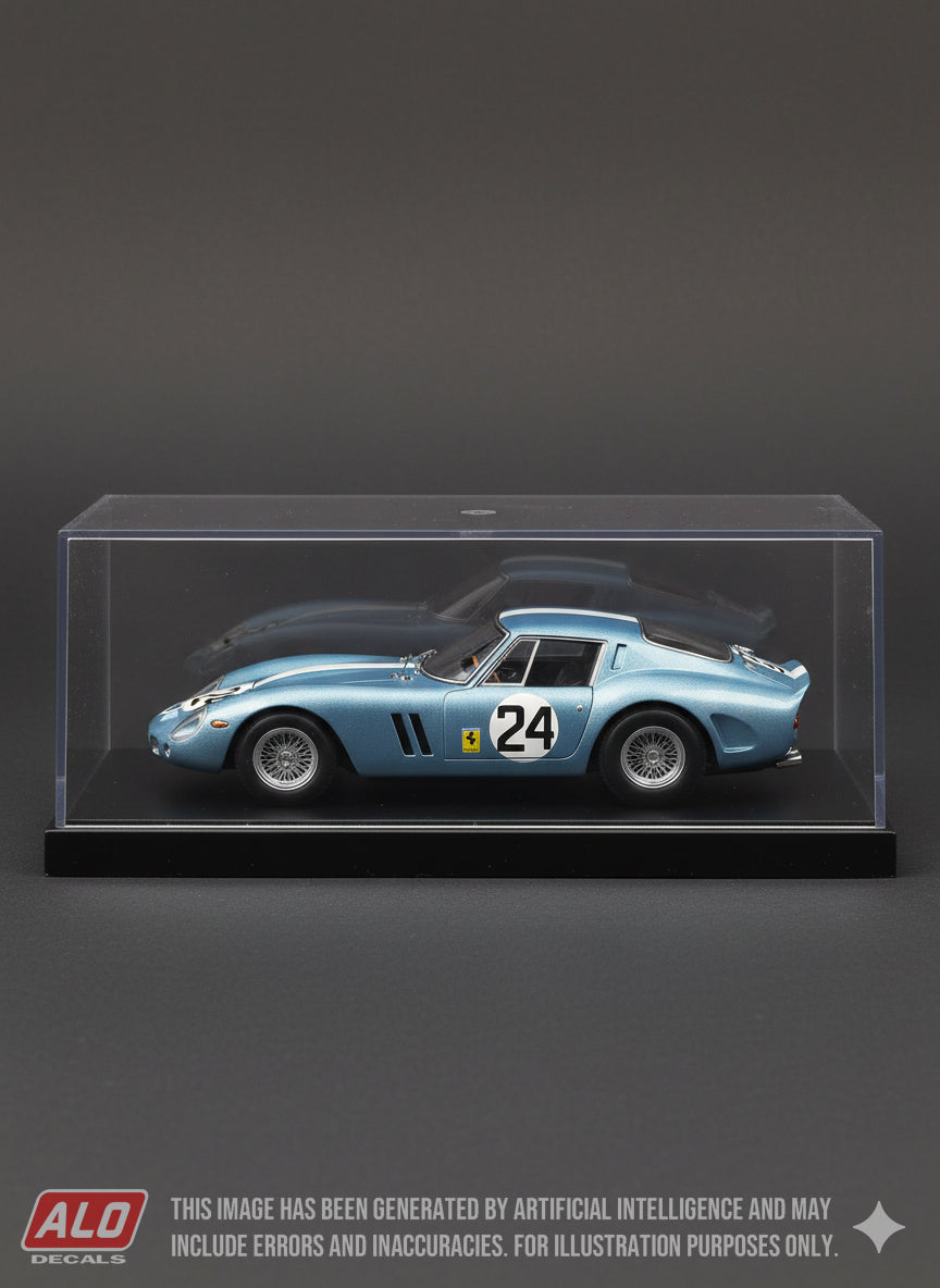 1962 SEBRING 12 HOURS #24 FERRARI 250 GTO PHIL HILL/OLIVIER GENDEBIEN 1:43, 1:24, 1:32, 1:18 DECALS