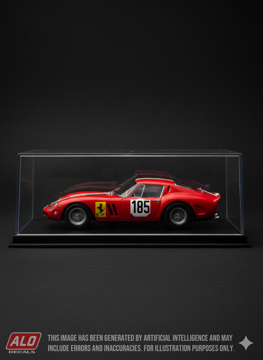 1963 EBERBACH HILLCLIMB #185 FERRARI 250 GTO KALMAN VON CSAZY 1:43, 1:18 DECALS