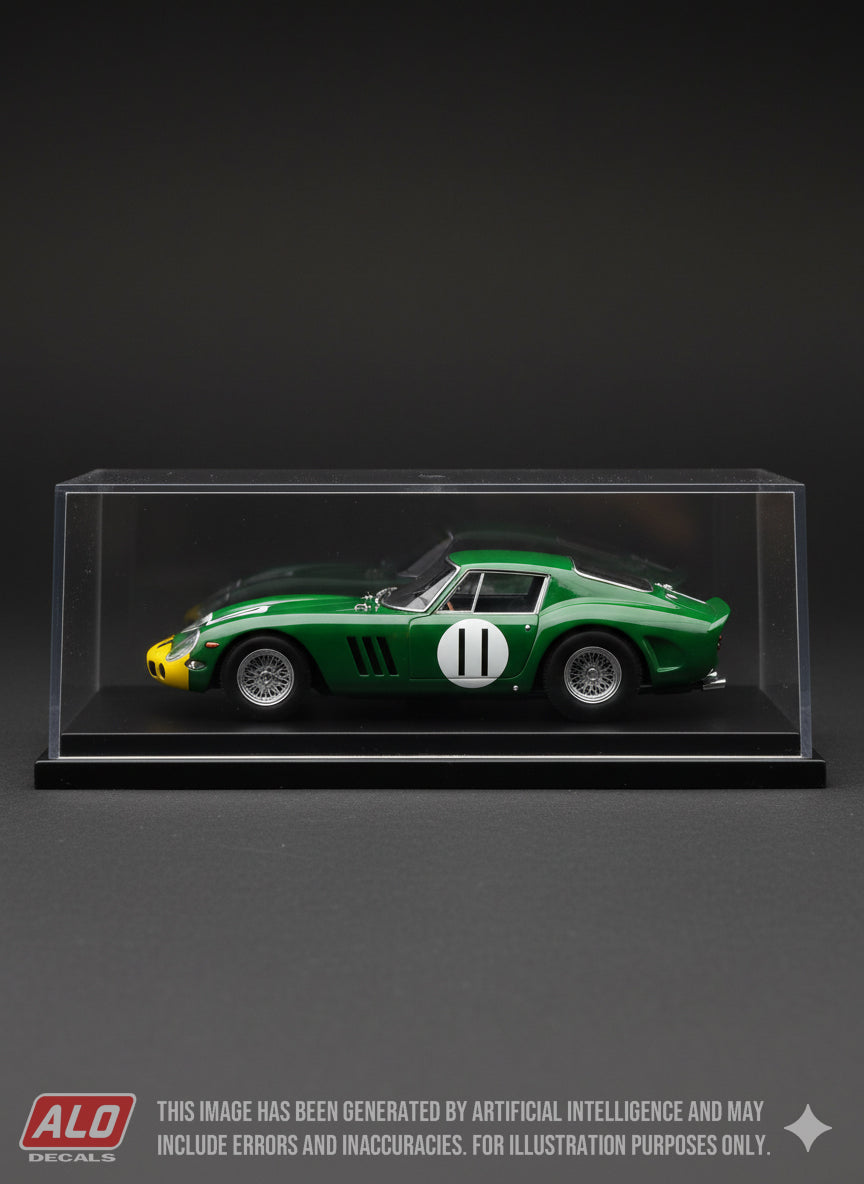 1963 LAGUNA SECA USRRC #11 FERRARI 250 GTO ED CANTRELL 1:43, 1:18 DECALS