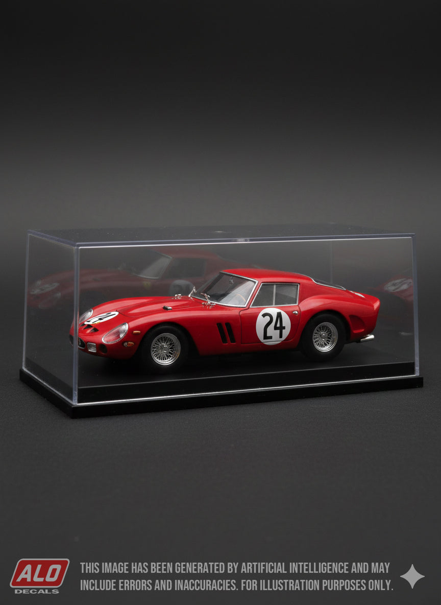 1963 LE MANS 24 HOURS #24 FERRARI 250 GTO JEAN BEURLYS/GERARD LANGLOIS VON OPHEM 1:43, 1:24, 1:18 DECALS
