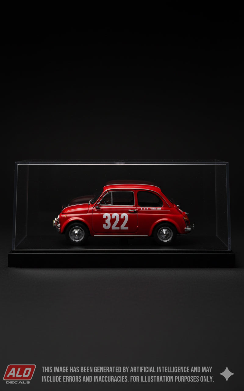 1963 MONTE CARLO RALLY #322 STEYR-PUCH 650 WALTER POLTINGER/ERNST MERINSKY 1:43 DECALS