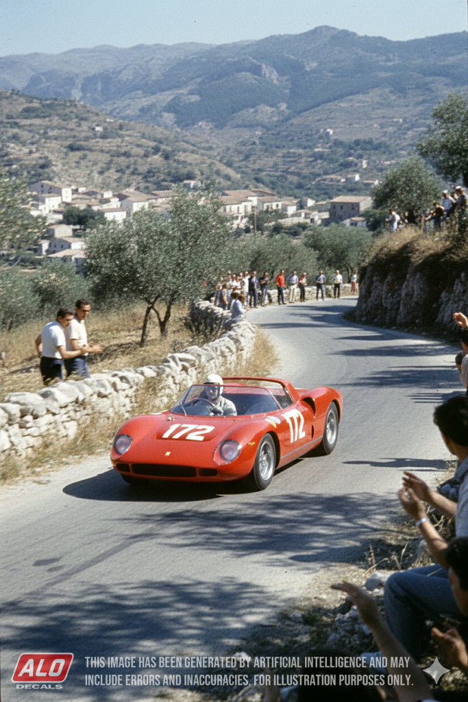 1963 TARGA FLORIO #172 FERRARI 250 P LUDOVICO SCARFIOTTI/WILLY MAIRESSE 1:43 DECALS