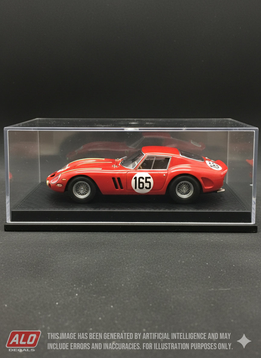 1963 TOUR DE FRANCE #165 FERRARI 250 GTO JEAN GUICHET/JOSE BEHRA 1:43, 1:24, 1:18 DECALS