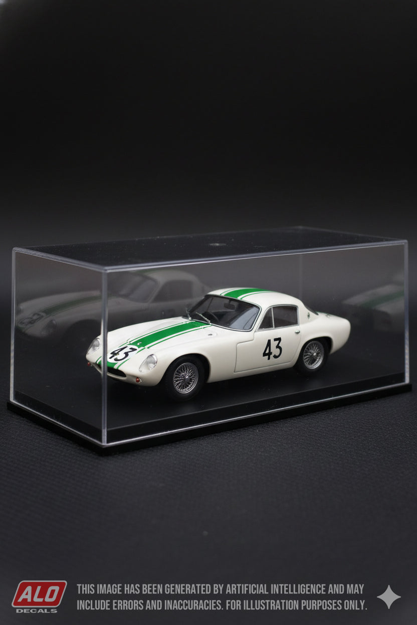 1964 LE MANS 24 HOURS #43 LOTUS ELITE CLIVE HUNT/JOHN WAGSTAFF 1:43 DECALS