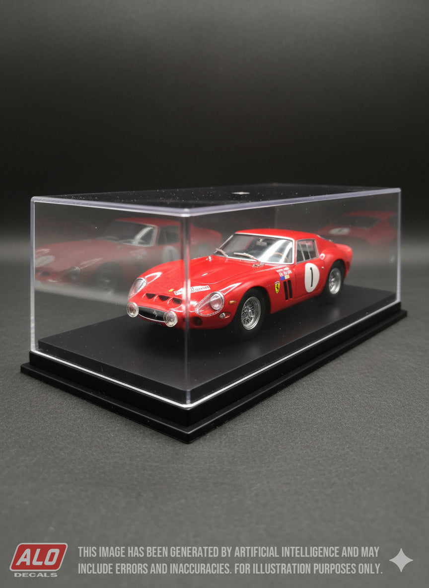 1964 RALLYE DU LIMOUSIN #1 FERRARI 250 GTO SYLVAIN GARANT/HAROLD KAY 1:43, 1:18 DECALS