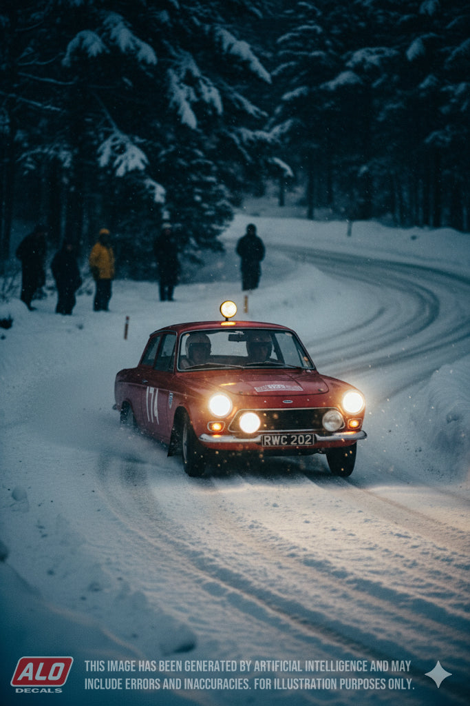 1964 MONTE CARLO RALLY #174 FORD CORTINA GEOFFREY MABBS/RODNEY CRABTREE 1:43 DECALS