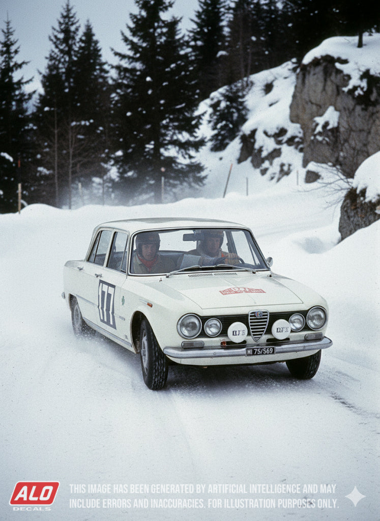 1964 MONTE CARLO RALLY #177 ALFA ROMEO GIULIA JEAN HEBERT/GEORGES BURGRAFF 1:43 DECALS