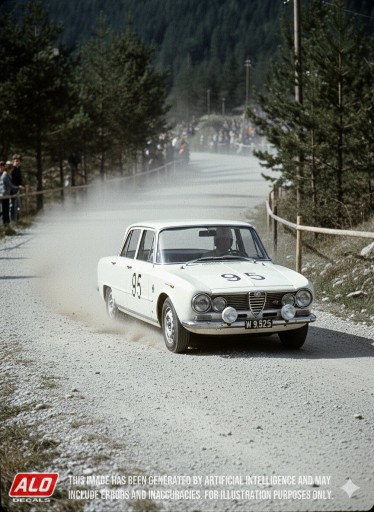 1964 OLYMPIA HILLCLIMB #95 ALFA ROMEO GIULIA HERBERT SCHMIED 1:43 DECALS