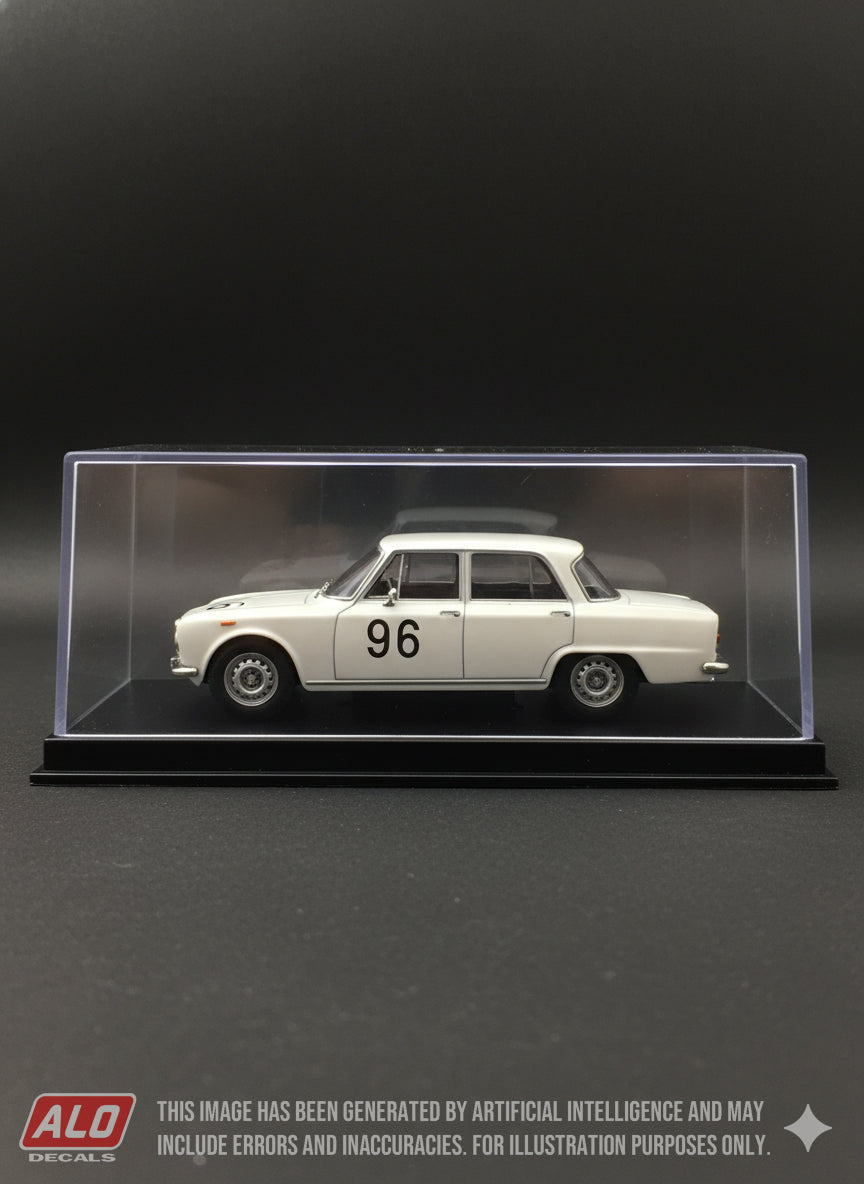 1964 OLYMPIA HILLCLIMB #96 ALFA ROMEO GIULIA ERNST FURTMAYR 1:43 DECALS