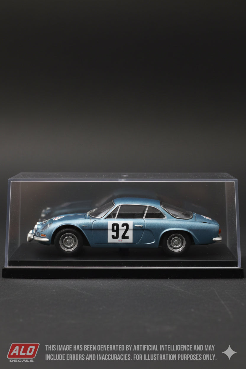 1965 CRITERIUM DES CEVENNES #92 ALPINE A110 PIERRE ORSINI/JEAN-BAPTISTE CANONICI 1:43 DECALS