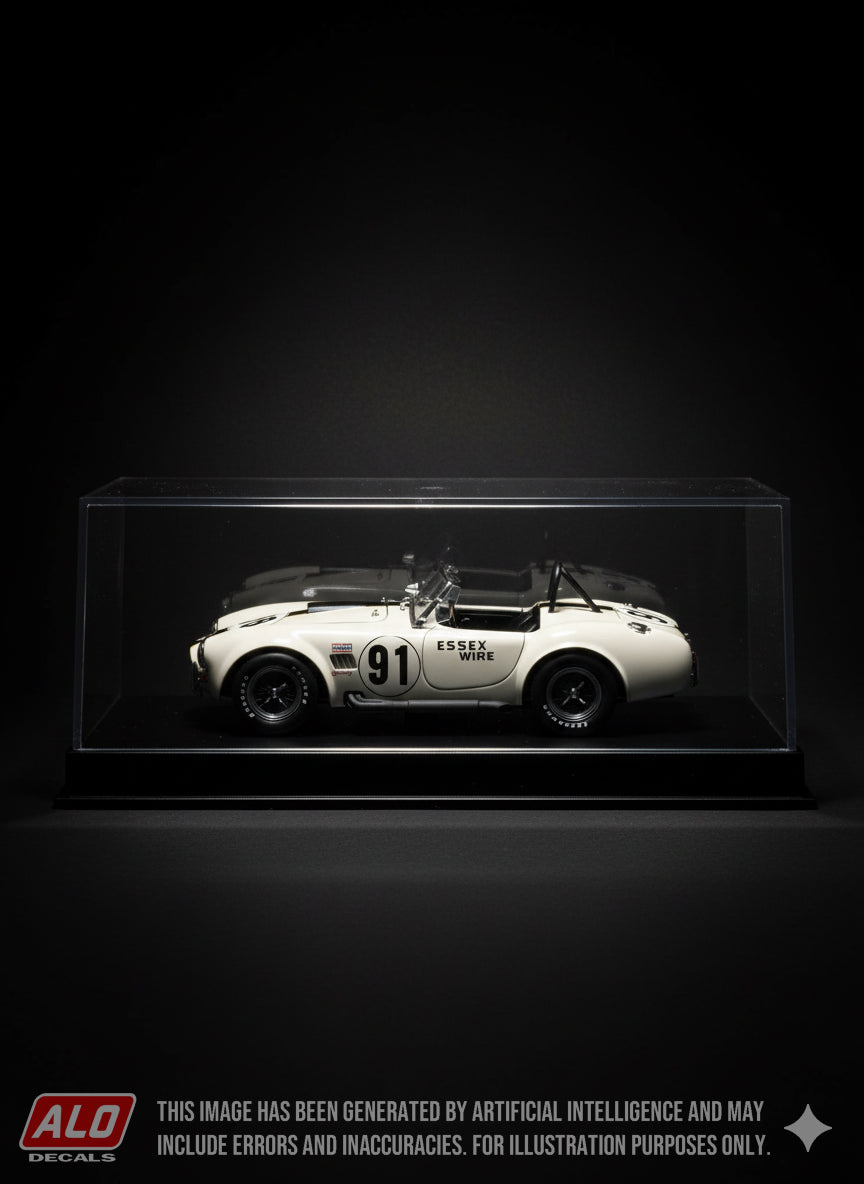 1965 CONTINENTAL DIVIDE USRRC #91 AC SHELBY COBRA SKIP SCOTT 1:43, 1:24 DECALS