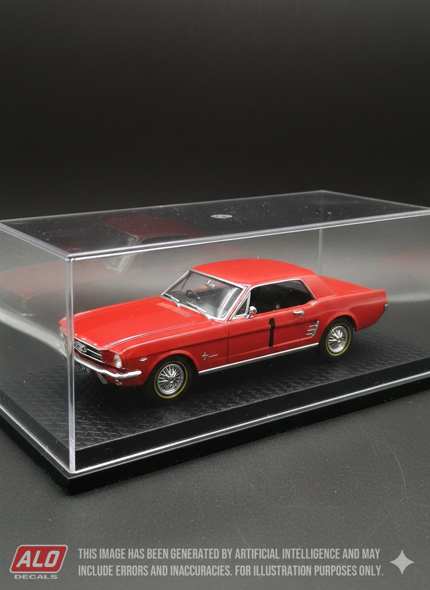 1965 COUPE DE SPA #1 FORD MUSTANG JACKY ICKX 1:43 DECALS