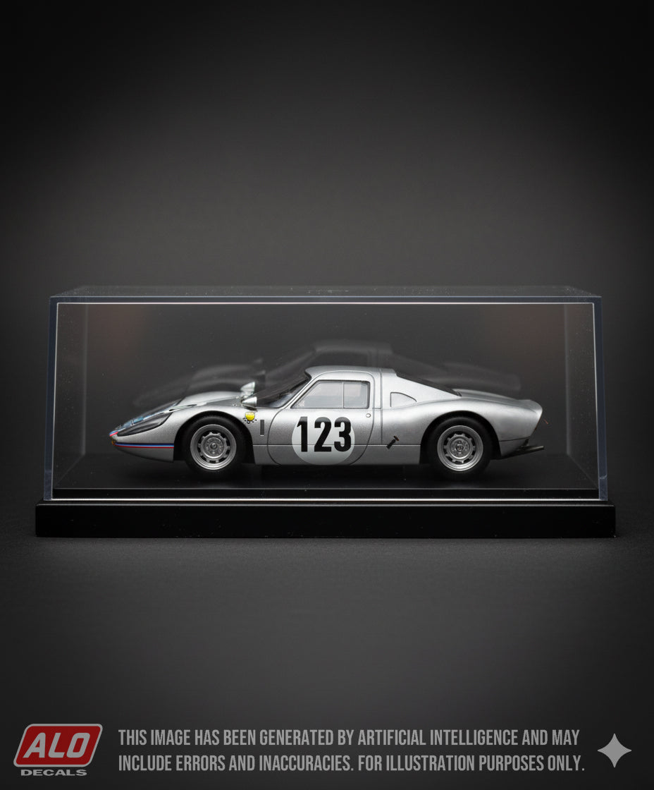 1965 COUPE DES ALPES #123 PORSCHE 904 ROBERT BUCHET/CLAUDE MARBAQUE 1:43 DECALS