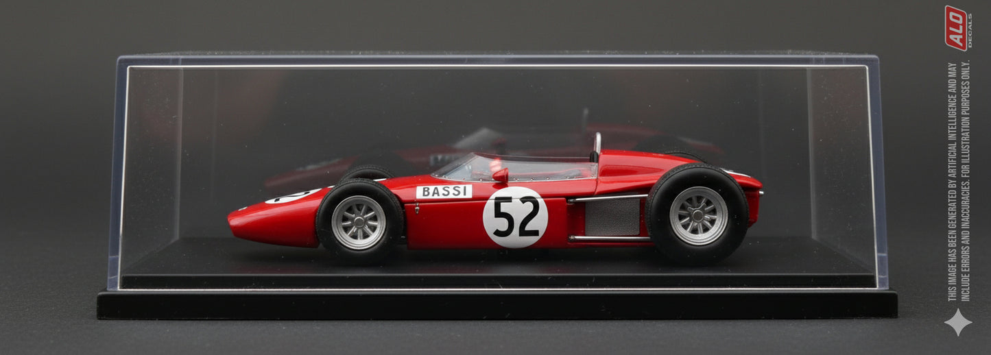 1965 ITALIAN GP #52 BRM P578 GIORGIO BASSI 1:43 DECALS