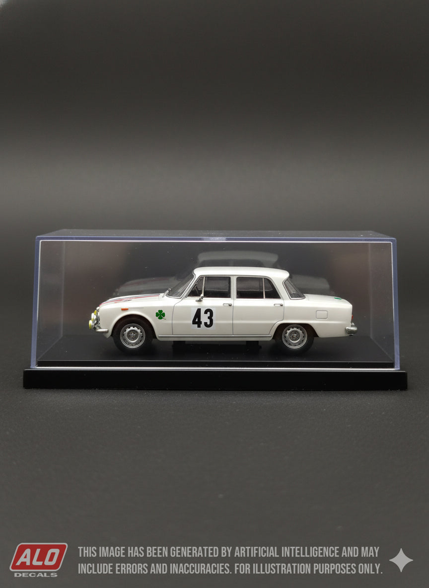 1965 RALLYE DU LIMOUSIN #43 ALFA ROMEO GIULIA FERNAND MASOERO 1:43 DECALS