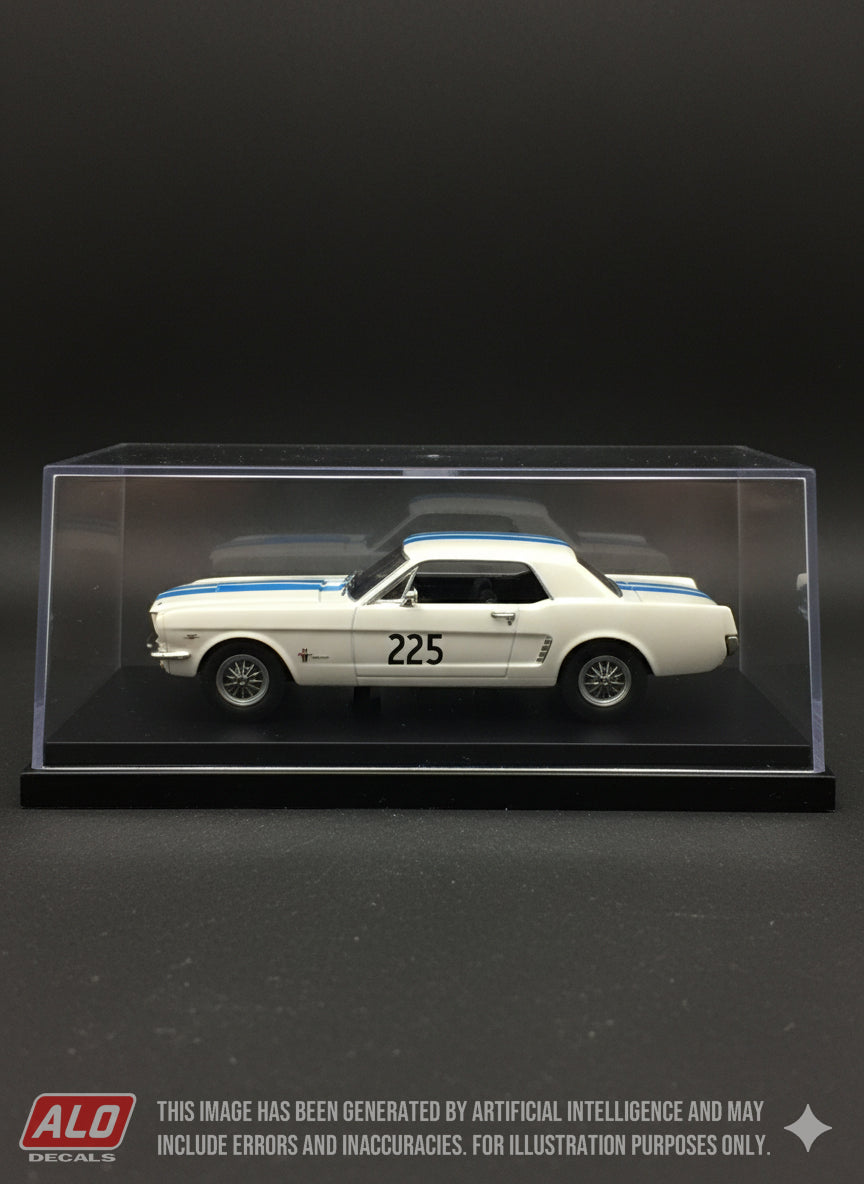 1965 NAMUR HILLCLIMB #225 FORD MUSTANG JACKY ICKX 1:43 DECALS