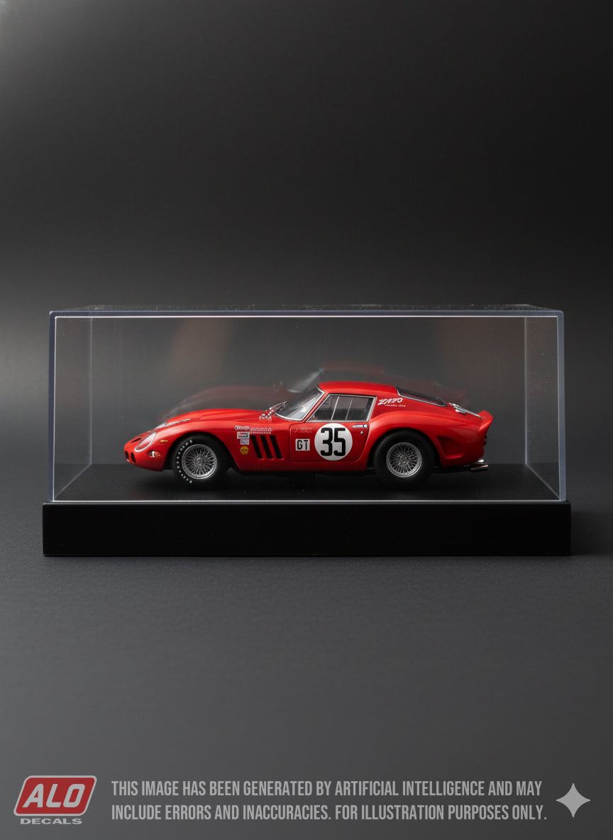 1965 SEBRING 12 HOURS #35 FERRARI 250 GTO SKIP SCOTT/PETER CLARKE 1:43, 1:32, 1:24, 1:18 DECALS