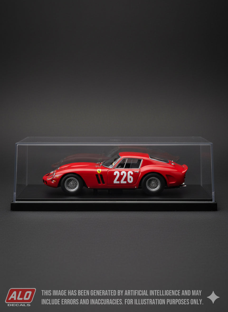 1965 MONT VENTOUX HILLCLIMB #226 FERRARI 250 GTO KARL RICHARDSON 1:43, 1:24, 1:18 DECALS