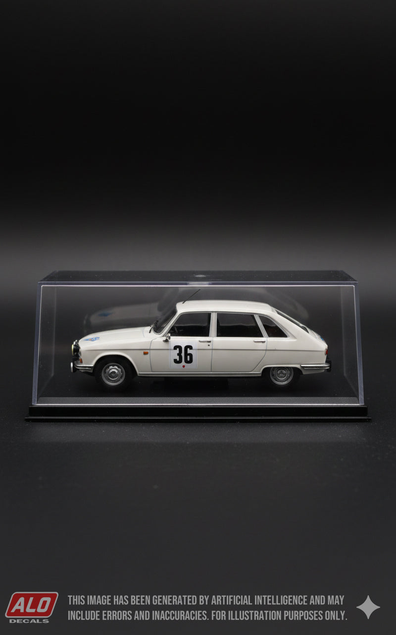 1966 CRITERIUM DES CEVENNES #36 RENAULT 16 ANTOINE TORTAROLO/FRANCIS CABANNE 1:43 DECALS
