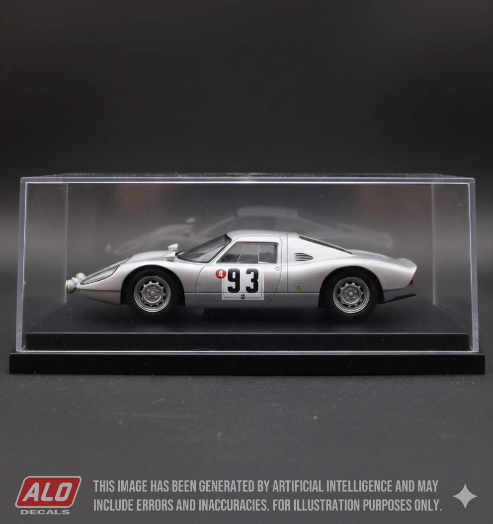 1966 COUPE DES ALPES #93 PORSCHE 904 JEAN-PIERRE GABAN/JUSTIN GIETS 1:43 DECALS