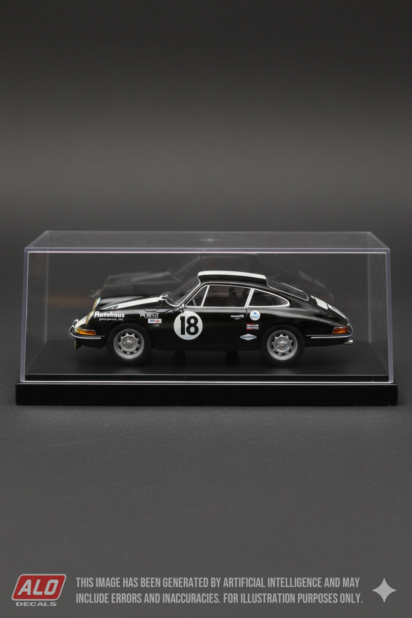1966 DAYTONA 24 HOURS #18 PORSCHE 911 JACK RYAN/LIN COLEMAN/BILL BENCKER 1:43, 1:24 DECALS