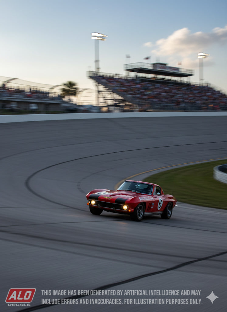 1966 DAYTONA 24 HOURS # 6 CHEVROLET CORVETTE DICK GULDSTRAND/BEN MOORE/GEORGE WINTERSTEEN 1:43, 1:24 DECALS