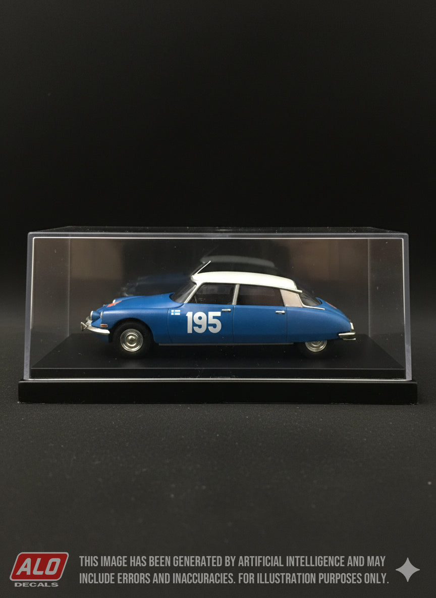 1966 MONTE CARLO RALLY #195 CITROËN DS PAULI TOIVONEN/ENSIO MIKKANDER 1:43 DECALS