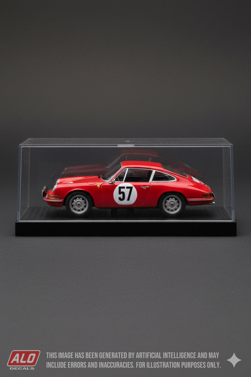 1966 MONTE CARLO RALLY # 57 PORSCHE 911 JO SCHLESSER/ROBERT BUCHET 1:43 DECALS