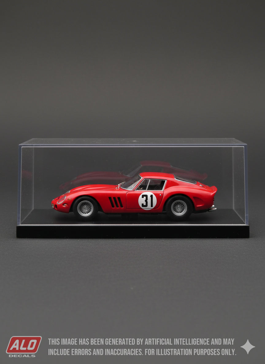 1966 MONTSENY HILLCLIMB #31 FERRARI 250 GTO "GERALD" 1:43, 1:24, 1:18 DECALS