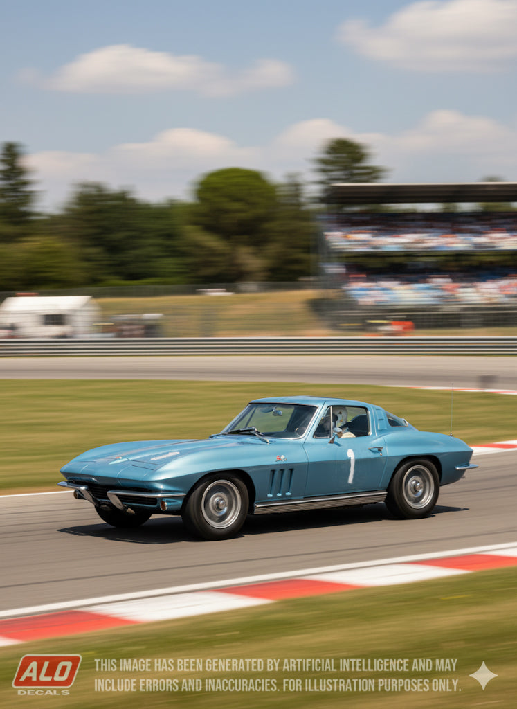 1966 MONZA 1000 KMS # 1 CHEVROLET CORVETTE DENIS VEYRAT/JEAN BLANC 1:43 DECALS