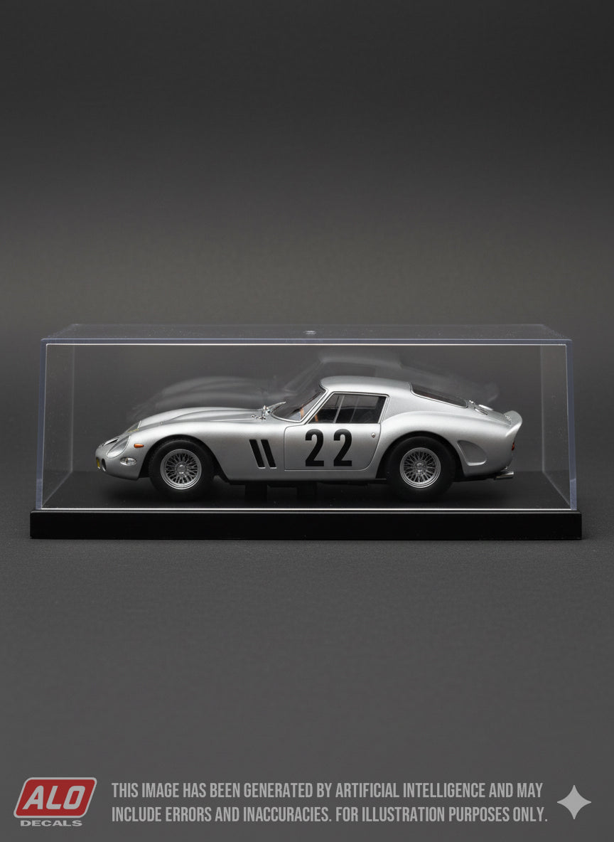 1966 PARIS 1000 KMS #22 FERRARI 250 GTO ROBERT NEYRET/JACQUES TERRAMORSI 1:43, 1:24, 1:18 DECALS