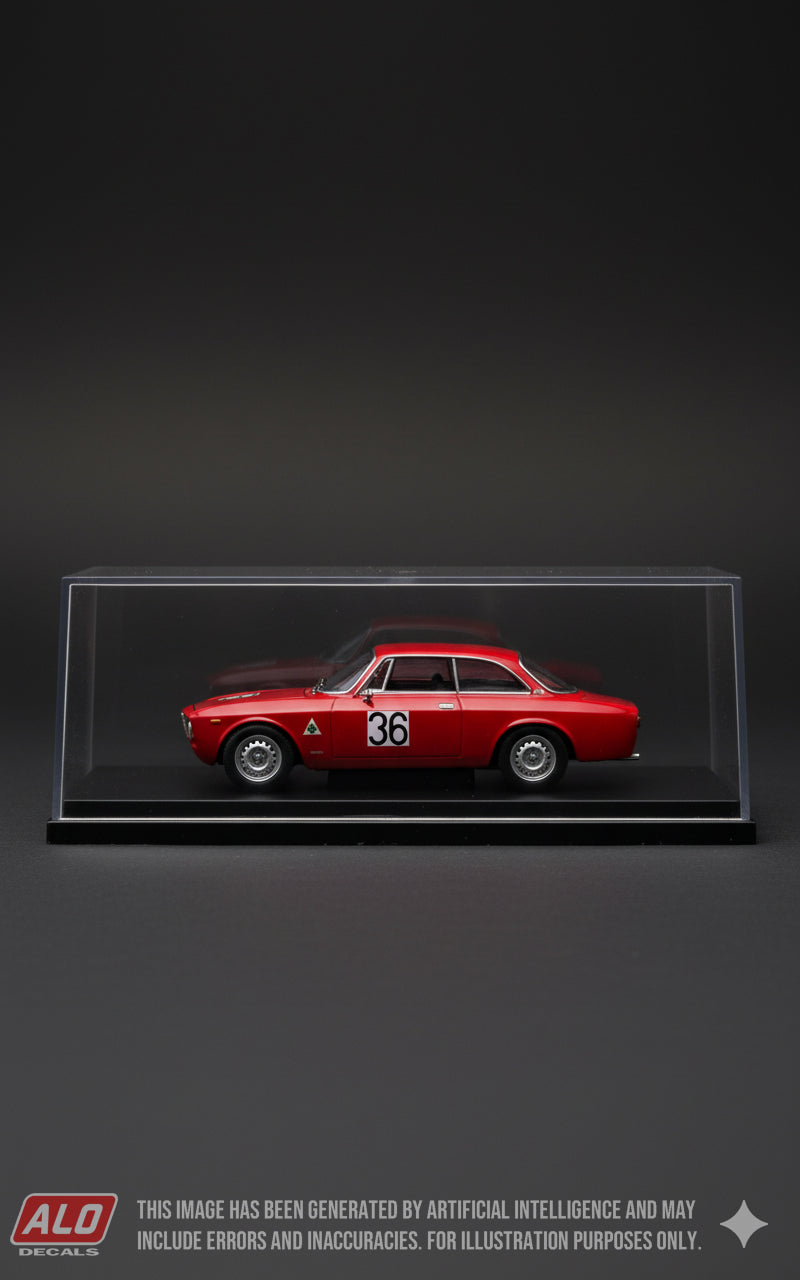 1966 PREIS VON TIROL #36 ALFA ROMEO GIULIA SPRINT SIEGFRIED PUST 1:43 DECALS