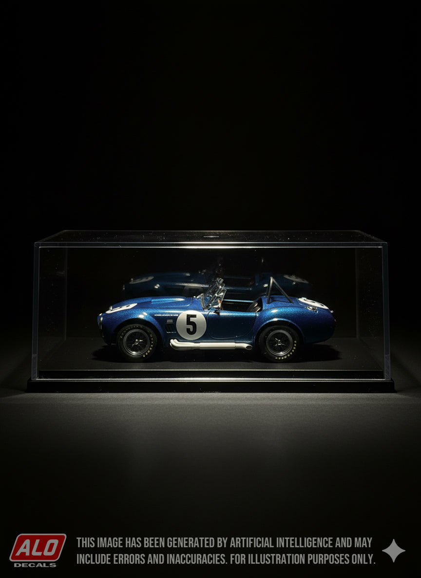 1966 SPA 1000 KMS # 5 AC SHELBY COBRA TONY SETTEMBER/ED FREUTEL 1:43, 1:24 DECALS
