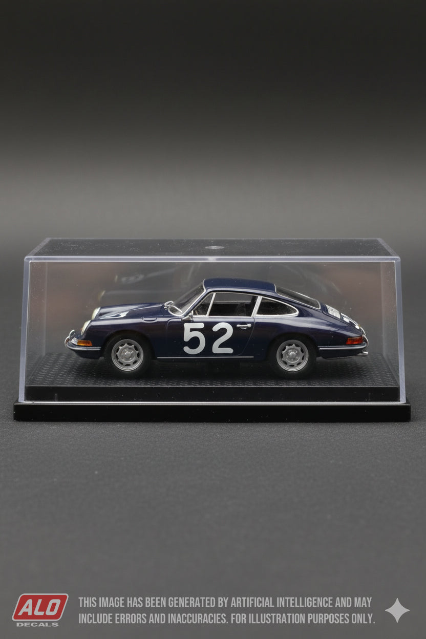 1966 TARGA FLORIO # 52 PORSCHE 911 JEAN-PIERRE NICOLAS/JEAN-LOUP PELLECUER 1:43 DECALS