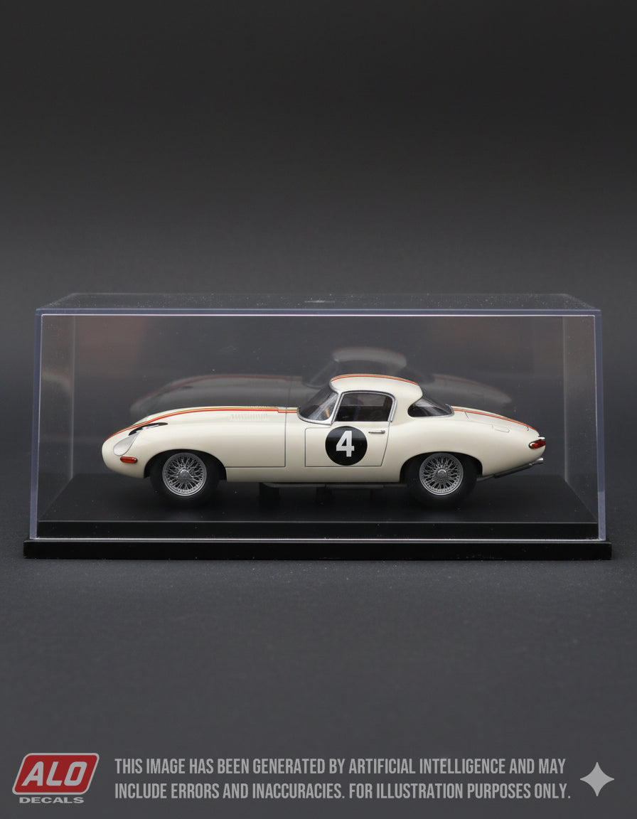 1966 WARWICK FARM INTERNATIONAL MEETING #4 JAGUAR E-TYPE BOB JANE 1:43 DECALS